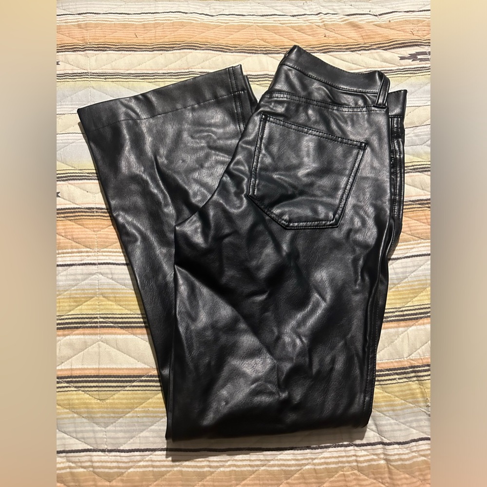 Veronica Beard Leather Flare Pants